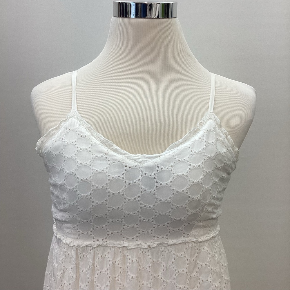 Elegant Summer White Mini Dress Size L